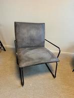 Grijze fauteuil met metalen frame, Ophalen, Zo goed als nieuw, Metaal, Eén