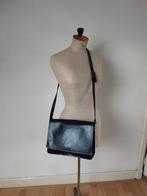 Leren schoudertas donkerblauw, Sieraden, Tassen en Uiterlijk, Tassen | Damestassen, Ophalen of Verzenden, Zo goed als nieuw, Blauw