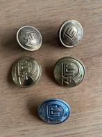 5 originele RET knopen. Rotterdamse Electrische Tram., Ophalen of Verzenden, Zo goed als nieuw, Tram, Overige typen