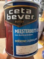 Cetabever dekkende beits cremewit 0,75liter, Ophalen of Verzenden, Zo goed als nieuw, Materiaal