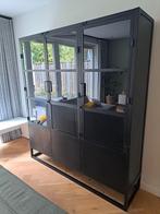 Industriele vitrine kast, Huis en Inrichting, Ophalen, 50 tot 100 cm, Zo goed als nieuw, 150 tot 200 cm