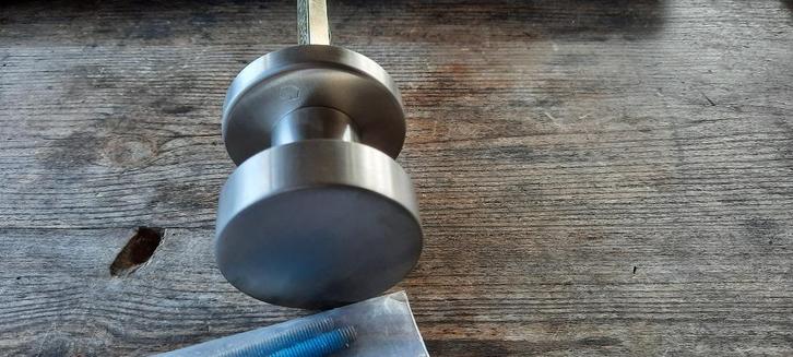 Hoppe knop op rozet e58-42 rvs, Hobby en Vrije tijd, Overige Hobby en Vrije tijd, Nieuw, Ophalen of Verzenden