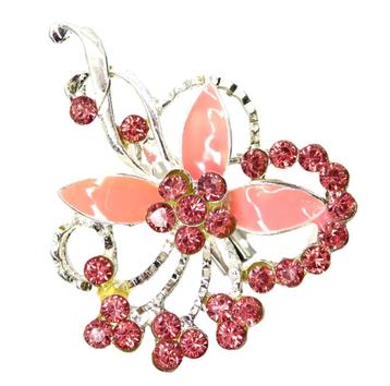 Zeer mooie broche met roze bloemblaadjes. beschikbaar voor biedingen