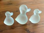Vintage.Gemateerde Glazen Eendjes. Handgeblazen., Antiek en Kunst, Antiek | Glas en Kristal, Ophalen of Verzenden
