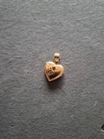 Gouden Hanger Hart met Robijn - Foto Medaillon, Sieraden, Tassen en Uiterlijk, Kettinghangers, Gebruikt, Ophalen of Verzenden