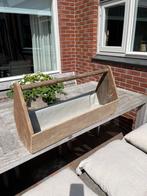 Landelijk sober plantenbak oud hout gereedschapskist hendel, Ophalen of Verzenden, Zo goed als nieuw, Rechthoekig, Hout