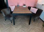 Leenbakker Hasvik 2-zits Bankje 2 Fauteuils Velvet Antraciet, Huis en Inrichting, Ophalen, Gebruikt, Twee, Velvet