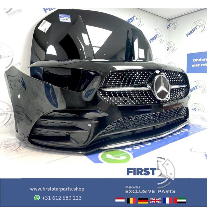 2019 W177 V177 AMG VOORKOP ZWART Mercedes A KLASSE 2018-2022, Auto-onderdelen, Carrosserie en Plaatwerk, Bumper, Mercedes-Benz