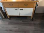 IKEA VARDE. Houten dressoir met lades en deuren., 100 tot 150 cm, Eikenhout, Ophalen of Verzenden, Zo goed als nieuw
