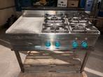 4-pits horeca gasfornuis met werkunit, Huis en Inrichting, Ophalen, Gebruikt