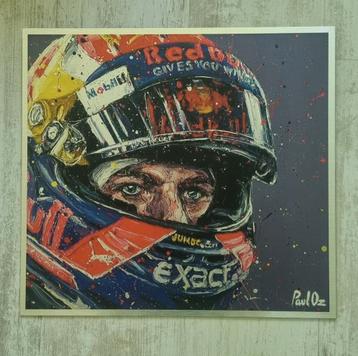 Max Verstappen print, lijst. Aluminium. beschikbaar voor biedingen