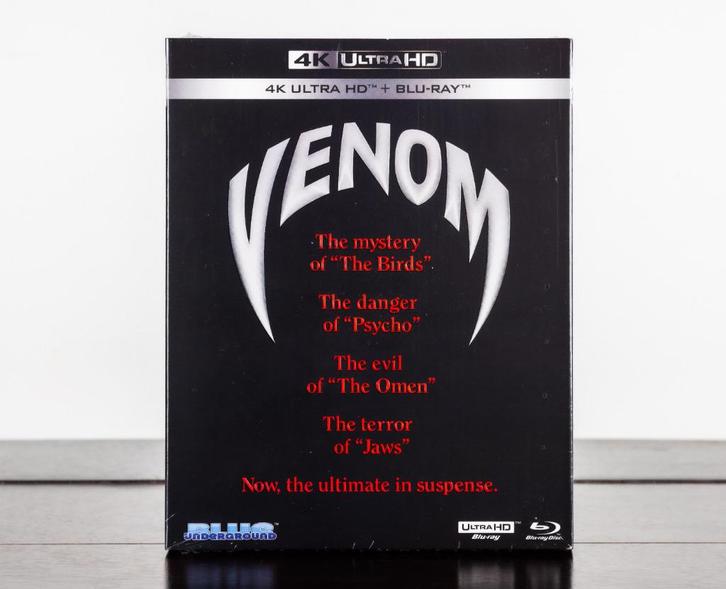 Venom 4K UHD + Blu-Ray (US Import) Blue Underground, Cd's en Dvd's, Blu-ray, Nieuw in verpakking, Horror, Ophalen of Verzenden