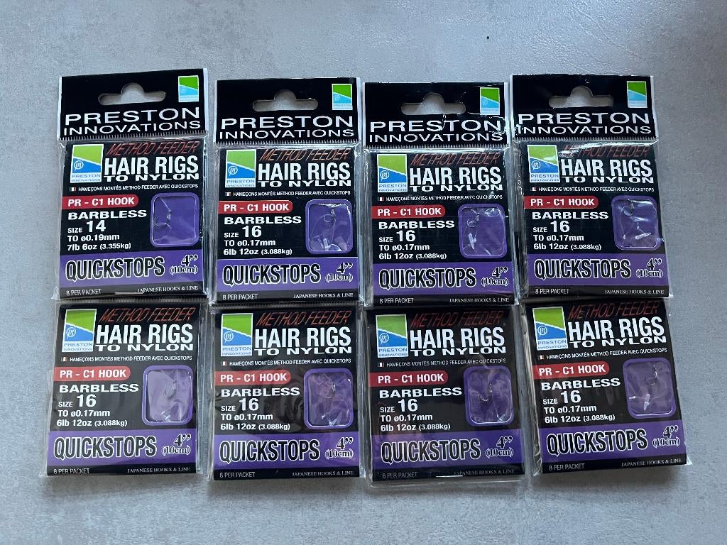 adv 520 / NIEUW mixset 8 onderlijnboekjes PRESTON, Watersport en Boten, Ophalen of Verzenden, Nieuw, Haak