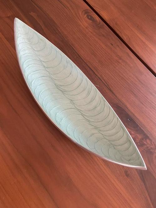 (Fruit) schaaltje zeegroen, 36 X 12 cm, Huis en Inrichting, Woonaccessoires | Schalen en Manden, Zo goed als nieuw, Schaal, Ovaal