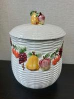 Keramische canister met fruitdecor – Calypso Fruit stijl, Ophalen of Verzenden