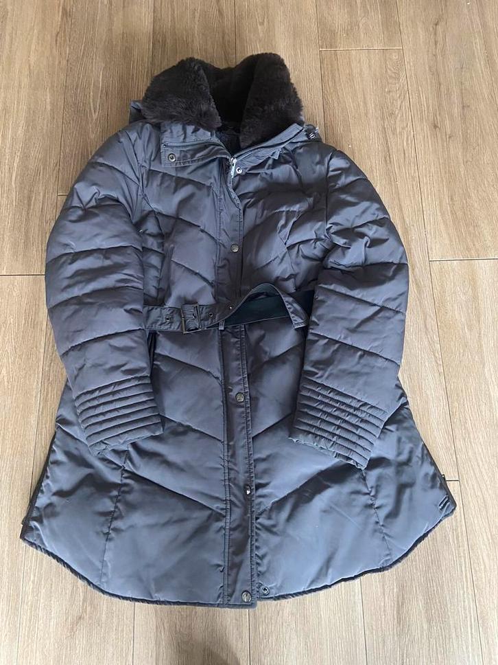 Winterjas grijs 42 XL Rino en Pelle zgan, Kleding | Dames, Jassen | Winter, Zo goed als nieuw, Maat 42/44 (L), Grijs, Ophalen of Verzenden