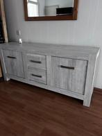 mooie dressoir, 2 deuren 2 lades whitewash eiken, Huis en Inrichting, Kasten | Dressoirs, Ophalen, Gebruikt, 150 tot 200 cm, Eikenhout