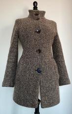 Mohair wollen mantel lange jas maat 38 40 M wol bruin taupe, Ophalen of Verzenden, Zo goed als nieuw, Maat 38/40 (M), Bruin