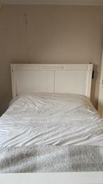 Frans bed 140x190, Ophalen, Gebruikt, Tweepersoons, Hout