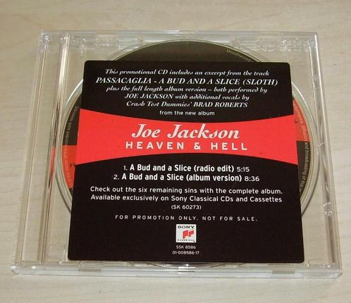 Joe Jackson - A Bud And A Slice CD Promo 1997 2trk, Cd's en Dvd's, Cd Singles, Zo goed als nieuw, Ophalen of Verzenden