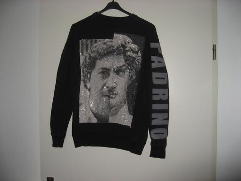 zwarte My Brand Pablo Escobar sweater, mt S met strass, Kleding | Heren, Truien en Vesten, Zo goed als nieuw, Maat 46 (S) of kleiner