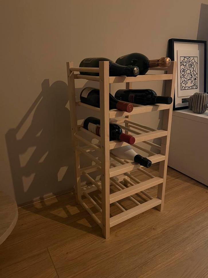 Wijnrek IKEA, Huis en Inrichting, Woonaccessoires | Wijnrekken, Zo goed als nieuw, Minder dan 50 cm, Hout, Ophalen