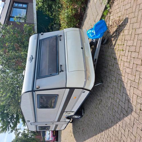 Hobby Prestige 545tl uit 1992, Caravans en Kamperen, Caravans, Particulier, tot en met 5, Rondzit, Hobby, 2 aparte bedden, Omvormbare zithoek