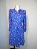 POM Amsterdam azuur blauwe door knoop jurk print S, Kleding | Dames, Zo goed als nieuw, Knielengte, Maat 36 (S), Pom Amsterdam