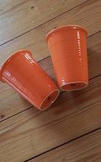 💐2 ORANJE BEKERS NIEUW, Huis en Inrichting, Keuken | Servies, Ophalen of Verzenden, Zo goed als nieuw, Overige stijlen, Kop(pen) en/of Schotel(s)