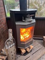 Houtkachel Dan Flame 7kw .  "NIEUWSTAAT"., Huis en Inrichting, Kachels, Ophalen, Houtkachel, Zo goed als nieuw, Vrijstaand