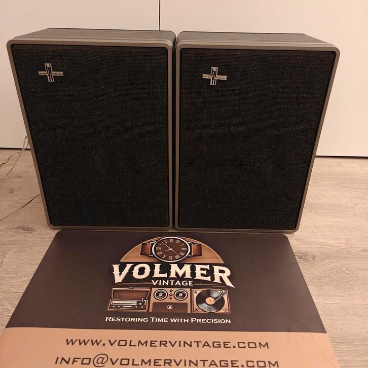 Philips Luidsprekers - Vintage Geluid!, Audio, Tv en Foto, Luidsprekers, Gebruikt, Front, Rear of Stereo speakers, Minder dan 60 watt