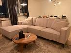 Hoekbank chaise longue links - Taupe kleur, Ophalen of Verzenden, Zo goed als nieuw, Stof