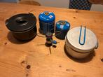 Gampingaz brander & gasflessen + pannen, Caravans en Kamperen, Kampeeraccessoires, Ophalen of Verzenden, Gebruikt