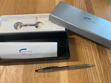 Cross balpen verzilverd in originele box & keychain + certif beschikbaar voor biedingen