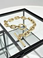 14 K Gouden Armband Hermes-Schakel - 21 cm / 8 mm /13.7 g, Nieuw, Goud, Goud, Ophalen of Verzenden