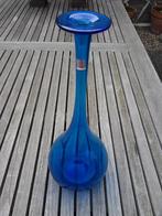 Euroglas design koningsblauwe vaas. Hoogte 39 cm, Blauw, Nieuw, Ophalen of Verzenden, Glas