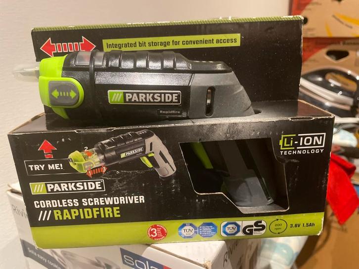 Parkside Accu Schroevendraaier Rapidfire - Nieuwstaat, Doe-het-zelf en Verbouw, Gereedschap | Handgereedschap, Zo goed als nieuw