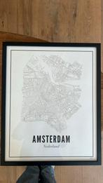 Wijck poster Amsterdam groot (55x44cm) met lijst, Ophalen, Zo goed als nieuw