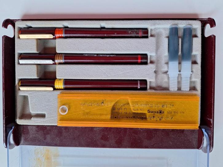 Rotring Rapidograph Tekenset, Hobby en Vrije tijd, Tekenen, Overige typen, Ophalen of Verzenden