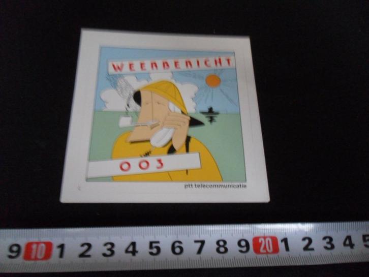 sticker strip visser hengelsport zuidwester weerbericht 003, Verzamelen, Stickers, Zo goed als nieuw, Bedrijf of Vereniging, Ophalen