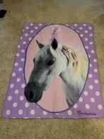 Fleece plaid/deken Rachael Hale paard/horse 120x140 lila, Ophalen of Verzenden, Zo goed als nieuw