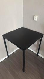 Eettafel + 2 Stoelen zwart, Huis en Inrichting, Tafels | Eettafels, Ophalen, Vierkant, Tot twee personen, 50 tot 100 cm