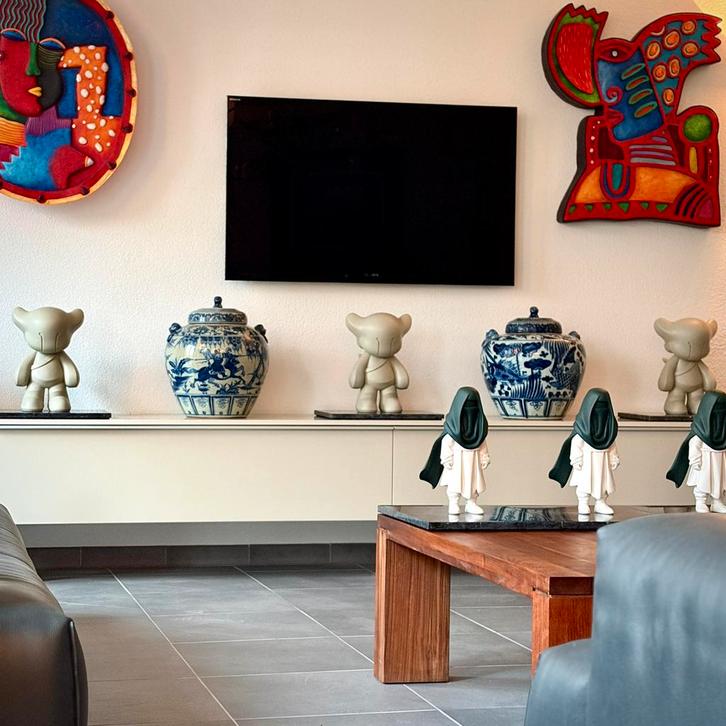 Twee Chinese Gemberpotten XXL., Huis en Inrichting, Woonaccessoires | Vazen, Zo goed als nieuw, Overige kleuren, Minder dan 50 cm