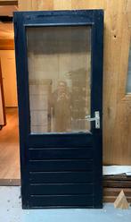 Mooie hardhouten deur met dubbel glas, Gebruikt, 80 tot 100 cm, Binnendeur, Minder dan 200 cm