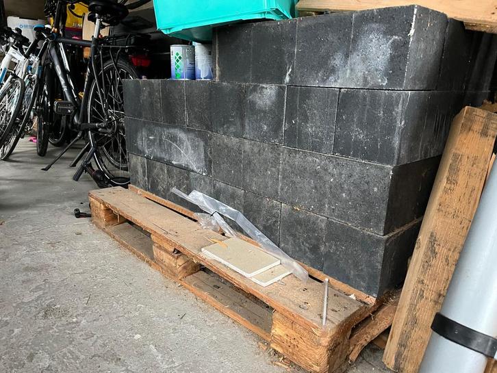 Antraciet Stapelblokken / Muurblokken 60x15x15, Tuin en Terras, Tegels en Klinkers, Nieuw, Overige typen, Beton, 10 m² of meer