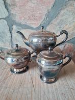 Vintage Verzilverde Theepot Set, Antiek en Kunst, Ophalen of Verzenden, Zilver