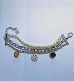 Brede TI SENTO zilveren (925) 3-rijen / MULTI-ROW armband, Ophalen, Zo goed als nieuw, Met bedels of kralen, Zilver