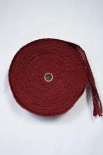 1 rol a 15mtr. juteband rood 15mx3cm, Verzenden, Nieuw, Materiaal