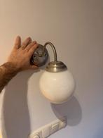 Vintage Wandlamp met Glazen Kap, Huis en Inrichting, Lampen | Wandlampen, Ophalen of Verzenden, Gebruikt, Glas