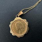 Gouden Tientje Hanger - Nette Staat, Ophalen of Verzenden, Gebruikt, Goud, Met hanger